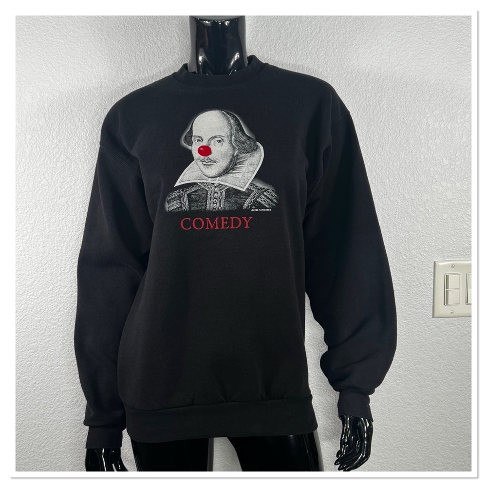 Hanes ComfortBlend Vintage 2008 William Shakespeare Comedy Sweatshirt Sz M
